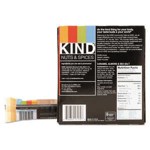 KIND wholesale. Nuts And Spices Bar, Caramel Almond And Sea Salt, 1.4 Oz Bar, 12-box. HSD Wholesale: Janitorial Supplies, Breakroom Supplies, Office Supplies.