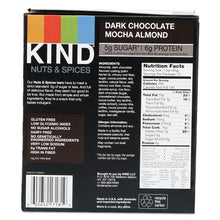 Load image into Gallery viewer, KIND wholesale. Nuts And Spices Bar, Dark Chocolate Mocha Almond, 1.4 Oz Bar, 12-box. HSD Wholesale: Janitorial Supplies, Breakroom Supplies, Office Supplies.