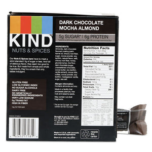 KIND wholesale. Nuts And Spices Bar, Dark Chocolate Mocha Almond, 1.4 Oz Bar, 12-box. HSD Wholesale: Janitorial Supplies, Breakroom Supplies, Office Supplies.