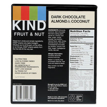 Load image into Gallery viewer, KIND wholesale. Fruit And Nut Bars, Dark Chocolate Almond And Coconut, 1.4 Oz Bar, 12-box. HSD Wholesale: Janitorial Supplies, Breakroom Supplies, Office Supplies.