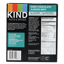 Load image into Gallery viewer, KIND wholesale. Nuts And Spices Bar, Dark Chocolate Almond Mint, 1.4 Oz Bar, 12-box. HSD Wholesale: Janitorial Supplies, Breakroom Supplies, Office Supplies.