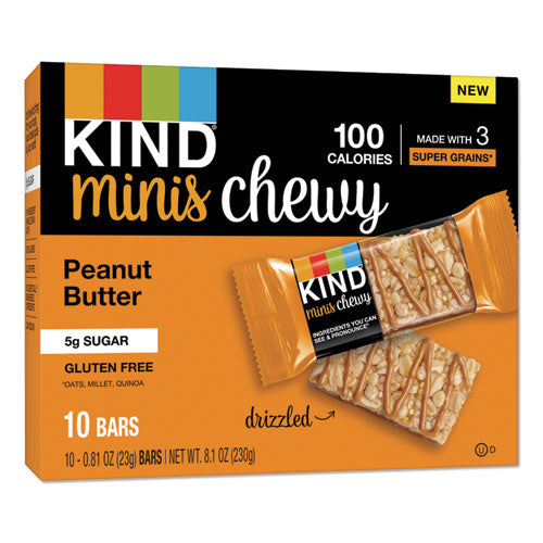 KIND wholesale. Minis Chewy, Peanut Butter, 0.81 Oz 10-pack. HSD Wholesale: Janitorial Supplies, Breakroom Supplies, Office Supplies.
