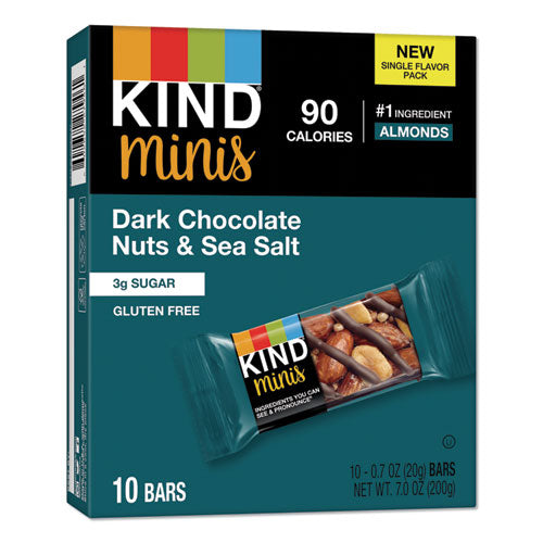 KIND wholesale. Minis, Dark Chocolate Nuts-sea Salt, 0.7 Oz, 10-pack. HSD Wholesale: Janitorial Supplies, Breakroom Supplies, Office Supplies.