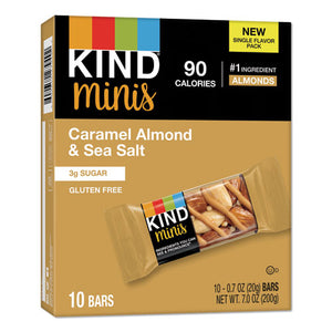 KIND wholesale. Minis, Caramel Almond Nuts-sea Salt, 0.7 Oz, 10-pack. HSD Wholesale: Janitorial Supplies, Breakroom Supplies, Office Supplies.