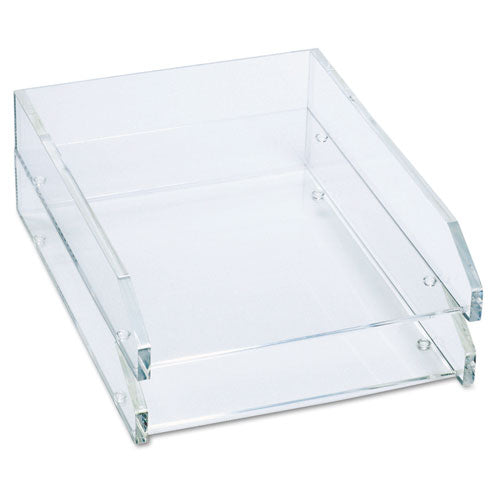 Kantek wholesale. Clear Acrylic Letter Tray, 2 Sections, Letter Size Files, 10.5