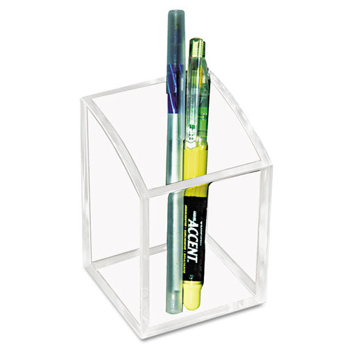 Kantek wholesale. Acrylic Pencil Cup, 2 3-4 X 2 3-4 X 4, Clear. HSD Wholesale: Janitorial Supplies, Breakroom Supplies, Office Supplies.