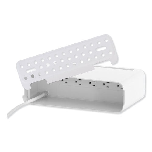 Kantek wholesale. Cable Management Power Hub And Stand With Usb Charging Ports, 5 Outlets, 3 Usb, 6.5 Ft Cord, 11.75 X 6.6 X 3.5, White. HSD Wholesale: Janitorial Supplies, Breakroom Supplies, Office Supplies.