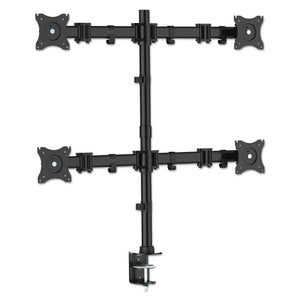 Kantek wholesale. Articulating Quad Monitor Arms, For 13" To 27" Monitors, 360 Deg Rotation, 45 Deg Tilt, 180 Deg Pan, Black, Supports 18 Lb. HSD Wholesale: Janitorial Supplies, Breakroom Supplies, Office Supplies.