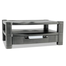 Load image into Gallery viewer, Kantek wholesale. Two-level Monitor Stand, 17&quot; X 13.25&quot; X 3.5&quot; To 7&quot;, Black, Supports 50 Lbs. HSD Wholesale: Janitorial Supplies, Breakroom Supplies, Office Supplies.