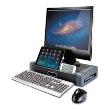 Load image into Gallery viewer, Kantek wholesale. Monitor Riser, 19&quot; X 11&quot; X 4&quot;, Black-gray, Supports 20 Lbs. HSD Wholesale: Janitorial Supplies, Breakroom Supplies, Office Supplies.