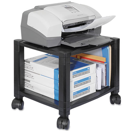 Kantek wholesale. Mobile Printer Stand, Two-shelf, 17w X 13.25d X 14.13h, Black. HSD Wholesale: Janitorial Supplies, Breakroom Supplies, Office Supplies.