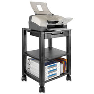 Kantek wholesale. Mobile Printer Stand, Three-shelf, 17w X 13.25d X 24.5h, Black. HSD Wholesale: Janitorial Supplies, Breakroom Supplies, Office Supplies.