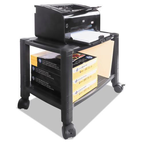 Kantek wholesale. Mobile Printer Stand, Two-shelf, 20w X 13.25d X 14.13h, Black. HSD Wholesale: Janitorial Supplies, Breakroom Supplies, Office Supplies.
