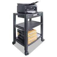 Kantek wholesale. Mobile Printer Stand, Three-shelf, 20w X 13.25d X 24.5h, Black. HSD Wholesale: Janitorial Supplies, Breakroom Supplies, Office Supplies.