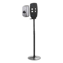 Load image into Gallery viewer, Kantek wholesale. Floor Stand For Sanitizer Dispensers, Height Adjustable From 50&quot; To 60&quot;, Black. HSD Wholesale: Janitorial Supplies, Breakroom Supplies, Office Supplies.