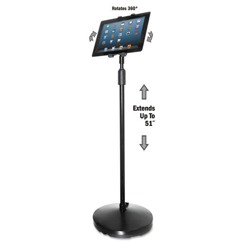 Kantek wholesale. Floor Stand For Ipad And Other Tablets, Black. HSD Wholesale: Janitorial Supplies, Breakroom Supplies, Office Supplies.