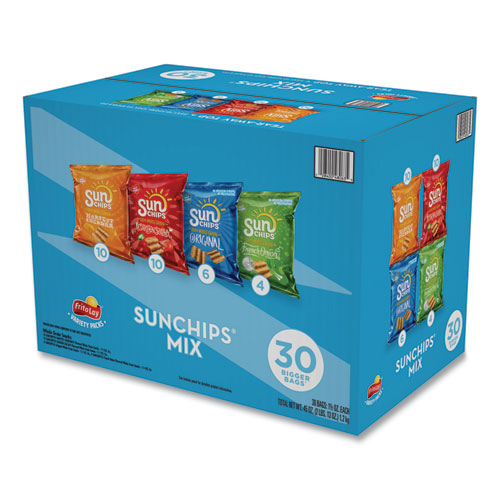 SunChips® wholesale. Variety Mix, Assorted Flavors, 1.5 Oz Bags, 30 Bags-box. HSD Wholesale: Janitorial Supplies, Breakroom Supplies, Office Supplies.