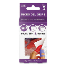 Load image into Gallery viewer, LEE wholesale. Tippi Micro-gel Fingertip Grips, Size 5, Small, Assorted, 10-pack. HSD Wholesale: Janitorial Supplies, Breakroom Supplies, Office Supplies.