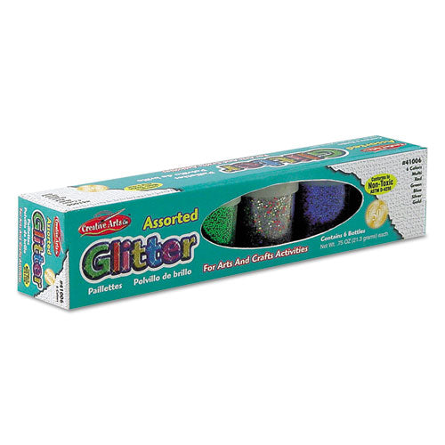 Creative Arts® wholesale. Charles Leonard Glitter Set, Assorted, .75 Oz Shaker-top Jar, 6-set. HSD Wholesale: Janitorial Supplies, Breakroom Supplies, Office Supplies.
