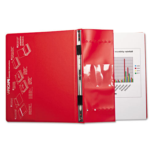 Charles Leonard® wholesale. Varicap Expandable Binder, 2 Posts, 6" Capacity, 11 X 8.5, Red. HSD Wholesale: Janitorial Supplies, Breakroom Supplies, Office Supplies.