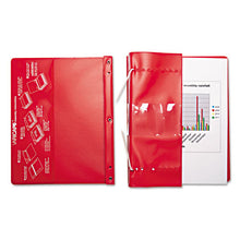 Load image into Gallery viewer, Charles Leonard® wholesale. Varicap Expandable Binder, 2 Posts, 6&quot; Capacity, 11 X 8.5, Red. HSD Wholesale: Janitorial Supplies, Breakroom Supplies, Office Supplies.