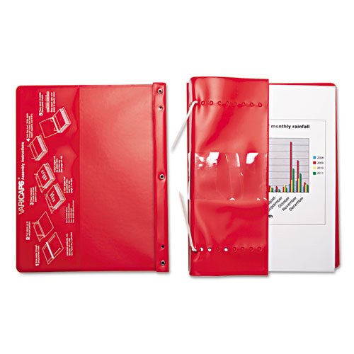 Charles Leonard® wholesale. Varicap Expandable Binder, 2 Posts, 6" Capacity, 11 X 8.5, Red. HSD Wholesale: Janitorial Supplies, Breakroom Supplies, Office Supplies.