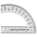 Charles Leonard® wholesale. Open Center Protractor, Plastic, 6" Ruler Edge, Clear. HSD Wholesale: Janitorial Supplies, Breakroom Supplies, Office Supplies.