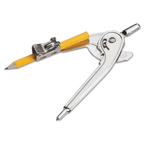 Charles Leonard® wholesale. Ball Bearing Compass With Safety Pointed Tip, 12" Max. Diameter, Silver, Dozen. HSD Wholesale: Janitorial Supplies, Breakroom Supplies, Office Supplies.