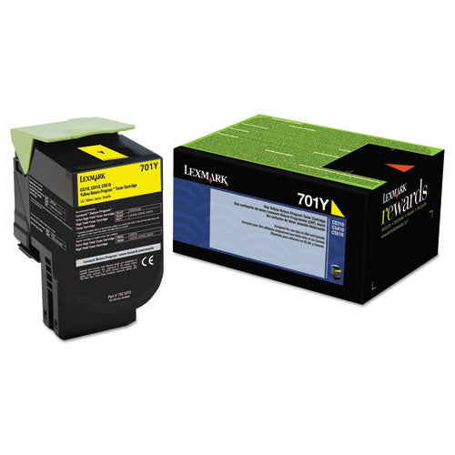 Lexmark™ wholesale. LEXMARK 70c10y0 Return Program Toner, 1,000 Page-yield, Yellow. HSD Wholesale: Janitorial Supplies, Breakroom Supplies, Office Supplies.