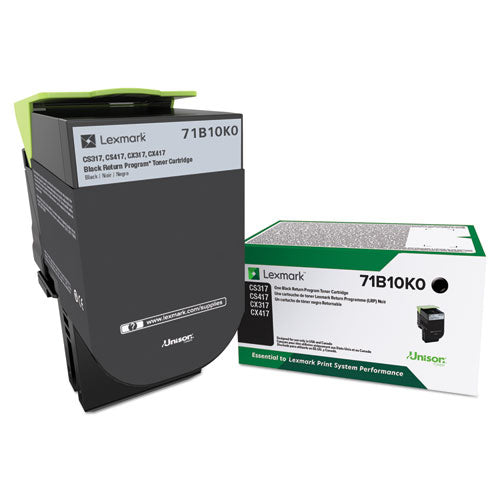 Lexmark™ wholesale. LEXMARK 71b10k0 Unison Toner, 3,000 Page-yield, Black. HSD Wholesale: Janitorial Supplies, Breakroom Supplies, Office Supplies.