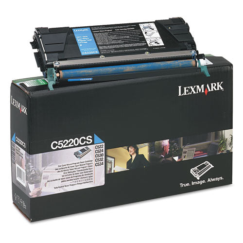 Lexmark™ wholesale. LEXMARK C5220cs Return Program Toner, 3,000 Page-yield, Cyan. HSD Wholesale: Janitorial Supplies, Breakroom Supplies, Office Supplies.