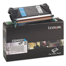 Load image into Gallery viewer, Lexmark™ wholesale. LEXMARK C5240ch Return Program High-yield Toner, 5,000 Page-yield, Cyan. HSD Wholesale: Janitorial Supplies, Breakroom Supplies, Office Supplies.