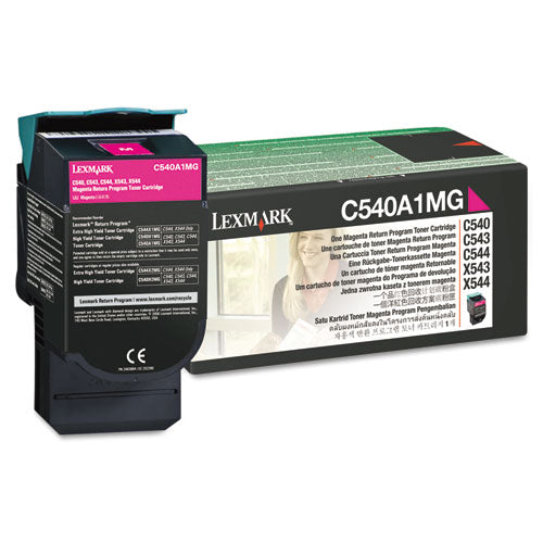 Lexmark™ wholesale. LEXMARK C540a1mg Return Program Toner, 1,000 Page-yield, Magenta. HSD Wholesale: Janitorial Supplies, Breakroom Supplies, Office Supplies.