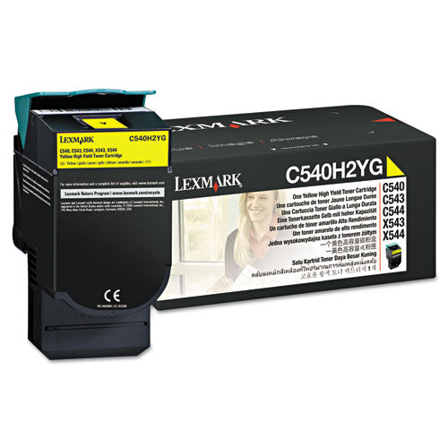 Lexmark™ wholesale. LEXMARK C540h2yg High-yield Toner, 2,000 Page-yield, Yellow. HSD Wholesale: Janitorial Supplies, Breakroom Supplies, Office Supplies.