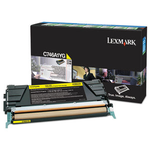 Lexmark™ wholesale. LEXMARK C746a1yg Return Program Toner, 7,000 Page-yield, Yellow. HSD Wholesale: Janitorial Supplies, Breakroom Supplies, Office Supplies.