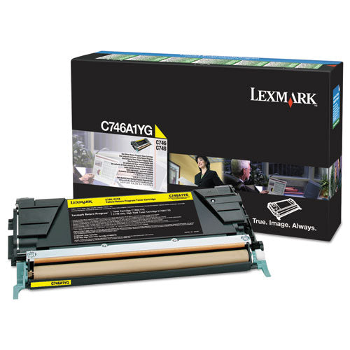 Lexmark™ wholesale. LEXMARK C746a1yg Return Program Toner, 7,000 Page-yield, Yellow. HSD Wholesale: Janitorial Supplies, Breakroom Supplies, Office Supplies.