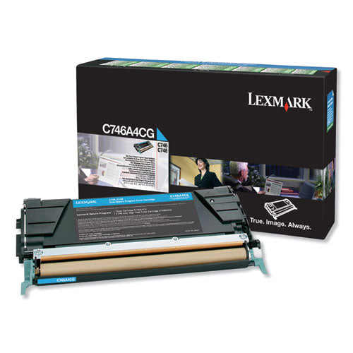 Lexmark™ wholesale. LEXMARK C746a4cg Return Program Toner, 7,000 Page-yield, Cyan, Taa Compliant. HSD Wholesale: Janitorial Supplies, Breakroom Supplies, Office Supplies.