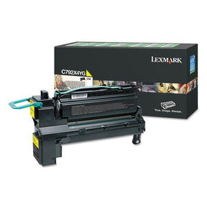 Lexmark™ wholesale. LEXMARK C792x4yg Return Program Extra High-yield Toner, 17,000 Page-yield, Yellow. HSD Wholesale: Janitorial Supplies, Breakroom Supplies, Office Supplies.