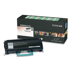 Lexmark™ wholesale. LEXMARK E260a41g Return Program Toner, 3,500 Page-yield, Black. HSD Wholesale: Janitorial Supplies, Breakroom Supplies, Office Supplies.