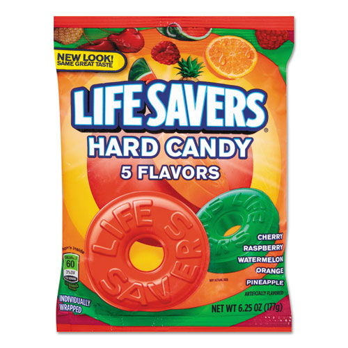 LifeSavers® wholesale. Hard Candy, Original Five Flavors, 6.25 Oz Bag. HSD Wholesale: Janitorial Supplies, Breakroom Supplies, Office Supplies.
