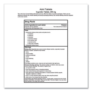 Advil® wholesale. Ibuprofen Tablets, 200mg, Refill Pack, Two Tablets-packet, 30 Packets-box. HSD Wholesale: Janitorial Supplies, Breakroom Supplies, Office Supplies.