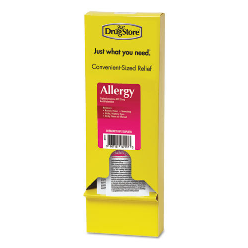 Lil' Drugstore® wholesale. Allergy Relief Tablets, Refill Pack, Two Tablets-packet, 50 Packets-box. HSD Wholesale: Janitorial Supplies, Breakroom Supplies, Office Supplies.