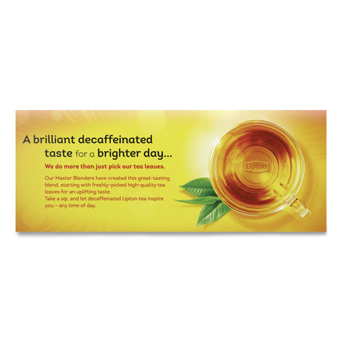 Lipton® wholesale. Tea Bags, Decaffeinated, 72-box. HSD Wholesale: Janitorial Supplies, Breakroom Supplies, Office Supplies.