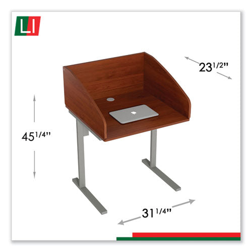 Linea Italia® wholesale. Study Carrell Starter Unit, 2-leg, 31.25 X 23.5 X 45.25, Cherry. HSD Wholesale: Janitorial Supplies, Breakroom Supplies, Office Supplies.