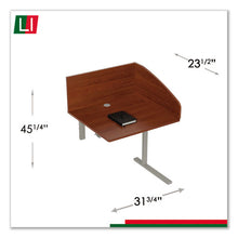 Load image into Gallery viewer, Linea Italia® wholesale. Study Carrell Add On, 1-leg, 31.25 X 23.25 X 45.25, Cherry. HSD Wholesale: Janitorial Supplies, Breakroom Supplies, Office Supplies.