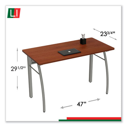 Linea Italia® wholesale. Trento Line Rectangular Desk, 47.25" X 23.63" X 29.5", Cherry. HSD Wholesale: Janitorial Supplies, Breakroom Supplies, Office Supplies.