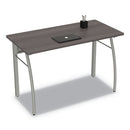 Linea Italia® wholesale. Trento Line Rectangular Desk, 47.25" X 23.63" X 29.5", Mocha-gray. HSD Wholesale: Janitorial Supplies, Breakroom Supplies, Office Supplies.