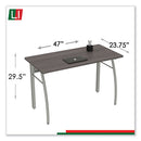 Linea Italia® wholesale. Trento Line Rectangular Desk, 47.25" X 23.63" X 29.5", Mocha-gray. HSD Wholesale: Janitorial Supplies, Breakroom Supplies, Office Supplies.