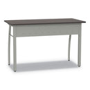 Linea Italia® wholesale. Trento Line Rectangular Desk, 47.25" X 23.63" X 29.5", Mocha-gray. HSD Wholesale: Janitorial Supplies, Breakroom Supplies, Office Supplies.