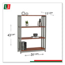 Linea Italia® wholesale. Trento Line Bookcase, 31 1-2w X 11 1-2d X 43 1-4h, Cherry. HSD Wholesale: Janitorial Supplies, Breakroom Supplies, Office Supplies.